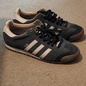 Adidas Rom Mens 9.5 Carbon Brown Black